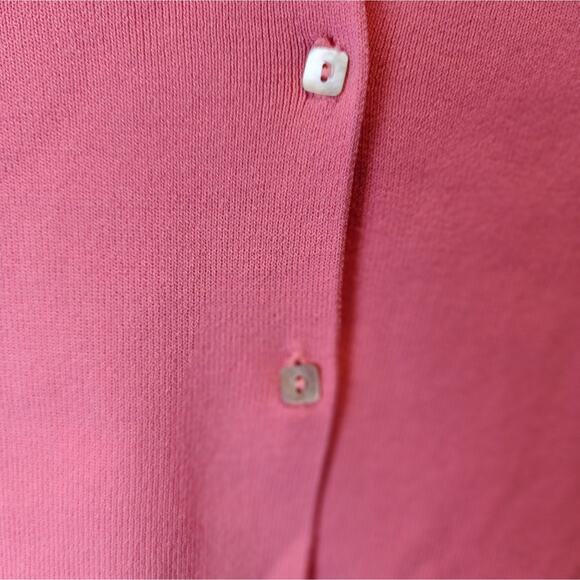 Hot Pink Barbiecore Cardigan Sweater Button Down Long Sleeve Sweater Size M - Picture 5 of 8